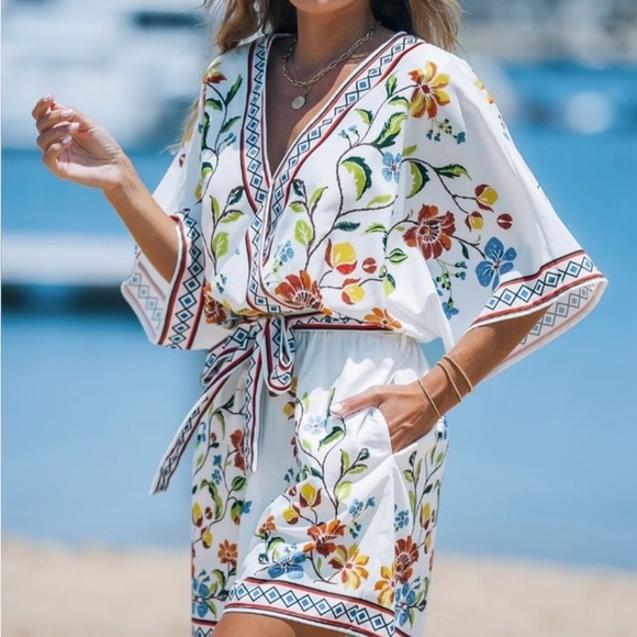 Cupshe Pants - Cupshe Multicolor Floral jumpsuit